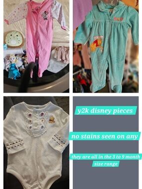 Disney Pink Minnie & Teal Winnie the Pooh One-Piece Lot